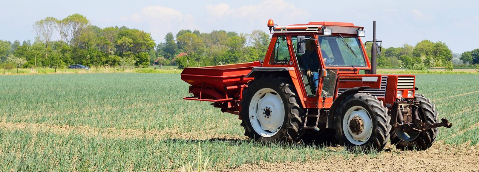 Tractor op het veld