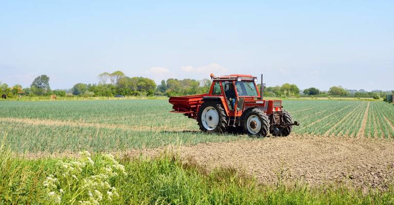 Tractor op het veld